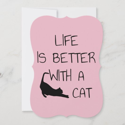 猫との暮らしが良い – 猫好き サンキューカード (正面)