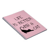 猫との暮らしが良い – 猫好き ノートブック (右側)