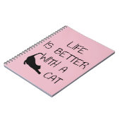 猫との暮らしが良い – 猫好き ノートブック (左側)