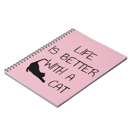 猫との暮らしが良い – 猫好き ノートブック (左側)