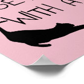 猫との暮らしが良い – 猫好き ポスター (角)