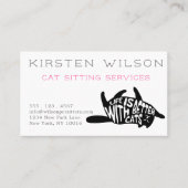 猫との暮らしの方が良い |猫またはペットの座席 名刺 (正面)