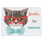 猫との暮らしカスタムは ラージペーパーバッグ (正面)