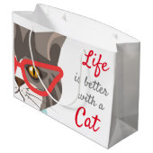 猫との暮らしカスタムは ラージペーパーバッグ (裏面アングル)