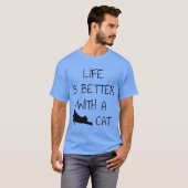 猫との暮らし猫好き Tシャツ (正面フル)