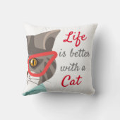猫との暮らし装飾用クッション クッション (裏面)