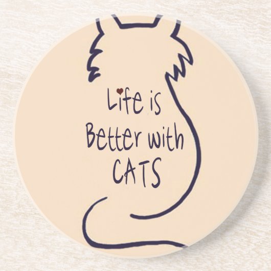 猫との暮らし コースター (正面)