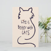 猫との暮らし 便箋 (スタンド正面)