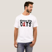 猫との睡眠 Tシャツ (正面フル)