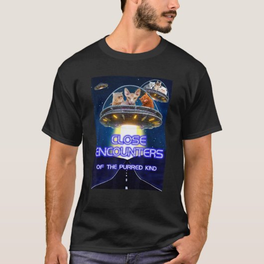 猫との遭遇 〜にゃんこニアミート〜 Tシャツ (正面)