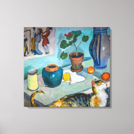猫との静物生活 | Auguste Macke | キャンバスプリント