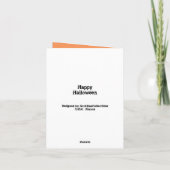 猫との魔法使いの醸造物のハッピーハローウィン カード (裏面)