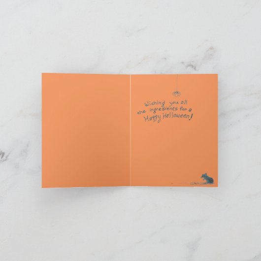 猫との魔法使いの醸造物のハッピーハローウィン カード (内部)