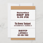 猫とのBBQ招待状 招待状 (裏面)