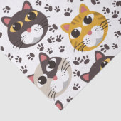 猫とはっきりとした肉球の模様のラッピングペーパー 薄葉紙 (詳細)