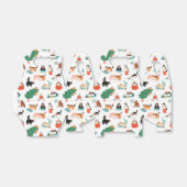猫とよくはしゃぐクリスマスツリーのパターン フェイバーボックス (折り畳みなし)