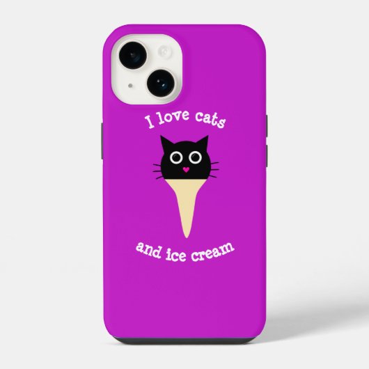 猫とアイスクリームが大好き Case-Mate iPhoneケース iPhone 14ケース (裏面)