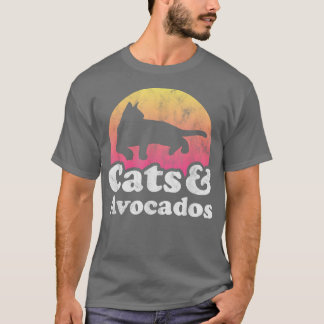猫とアボカドスメンズまたはウィメンズキャットとアボカド Tシャツ