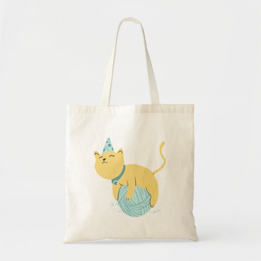 猫とウールのトートバッグ トートバッグ (正面)