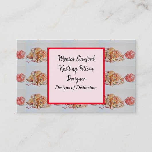 猫とウー遊ルの水彩名刺 名刺 (正面)