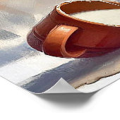 猫とエッグノッグをこぼしたニューフィーのポスター ポスター (角)