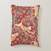 猫とオーナメント、枝に花と葉 アクセントクッション (裏面(縦))