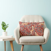 猫とオーナメント、枝に花と葉 ランバークッション (椅子)