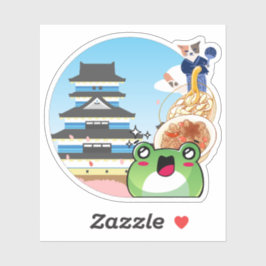 猫とカエルの日本グルメ旅行 シール