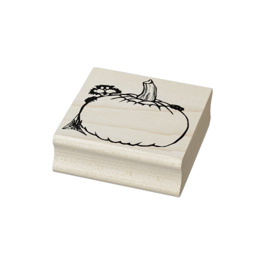 猫とカボチャのイラストレーションスタンプ ラバースタンプ (スタンプ)