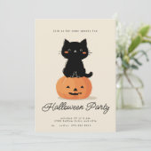猫とカボチャのハロウィンパーティー シーズンカード (スタンド正面)