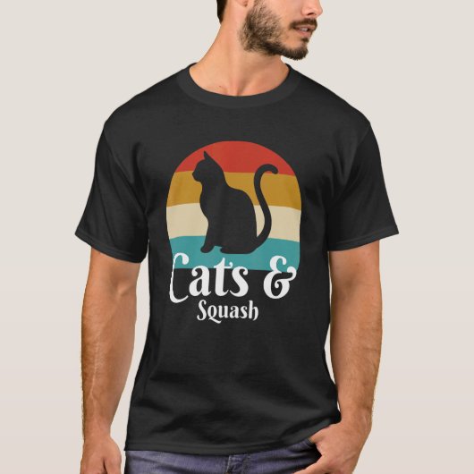 猫とカボチャ Tシャツ (正面)