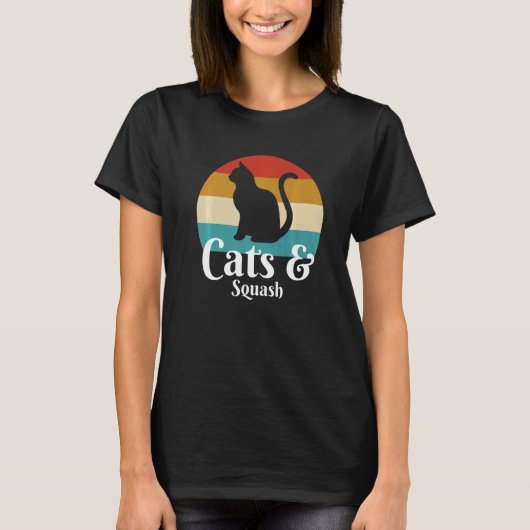 猫とカボチャ Tシャツ (正面)