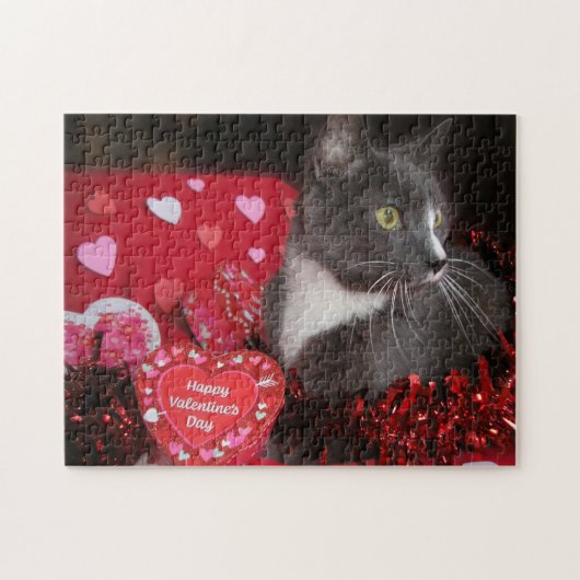「猫とキス」 ジグソーパズル (横)