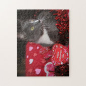 「猫とキス」 ジグソーパズル (縦)