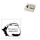 猫とキャルドロン2イラストレーションスタンプ ラバースタンプ (押印)