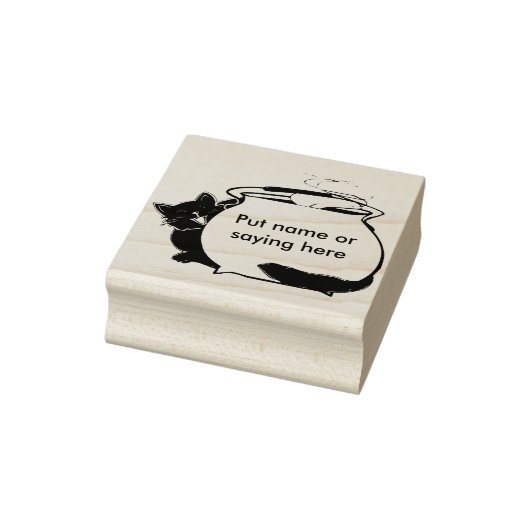 猫とキャルドロン2イラストレーションスタンプ ラバースタンプ (スタンプ)