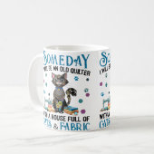 猫とキルティング生地の幸せな家 コーヒーマグカップ (正面左)