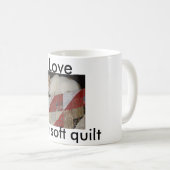 猫とキルトにして下さい-コピーは、柔らかいキルト愛しましたり、です コーヒーマグカップ (正面右)