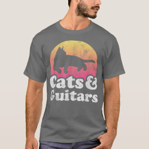 猫とギタメンズキャットギターT Tシャツ