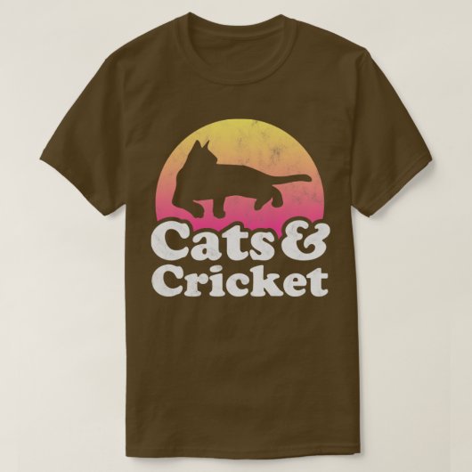 猫とクリケットの贈り物 Tシャツ (デザイン正面)