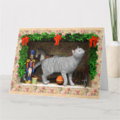 猫とクリスマスのもの カード (正面)