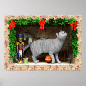 猫とクリスマスのもの ポスター (正面)