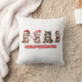 猫とクリスマスのイルミネーション メオウィクリスマス クッション (ブランケット)