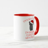 猫とクリスマスを過ごおもしろいす マグカップ (正面右)