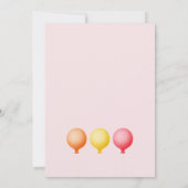 猫とケーキとキャンドルを入れたサードパーティの誕生日パーティー 招待状 (裏面)