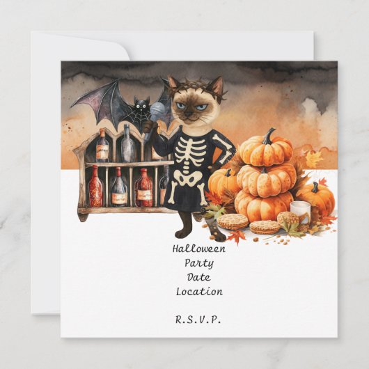 猫とケーキのハロウィンパーティ セーブザデート (正面)