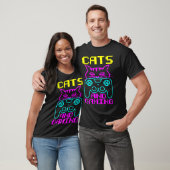 猫とゲームが大好き 可愛いゲーマー Tシャツ (ユニセックス)