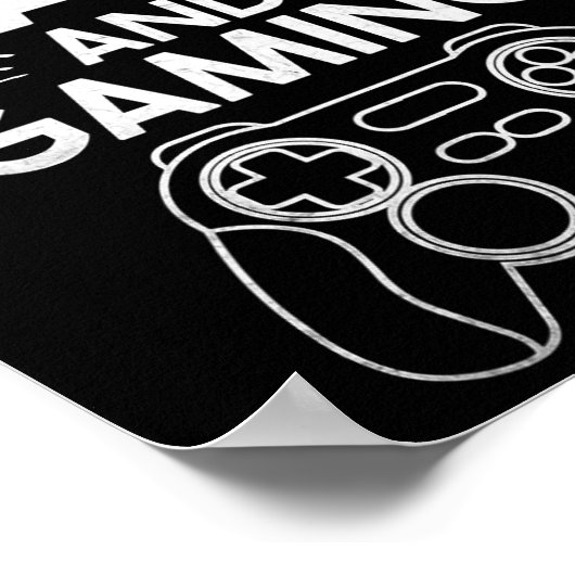 猫とゲーム猫好きゲームおもしろいギフトゲーマー ポスター (角)