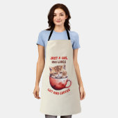 猫とコーヒーが大好きな女の子(2) エプロン (着用した状態)