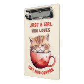 猫とコーヒーが大好きな女の子(2) ミニクリップボード (アングル2)